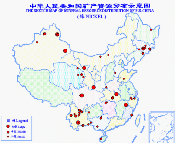 我国镍矿分布图 我国镍矿分布图